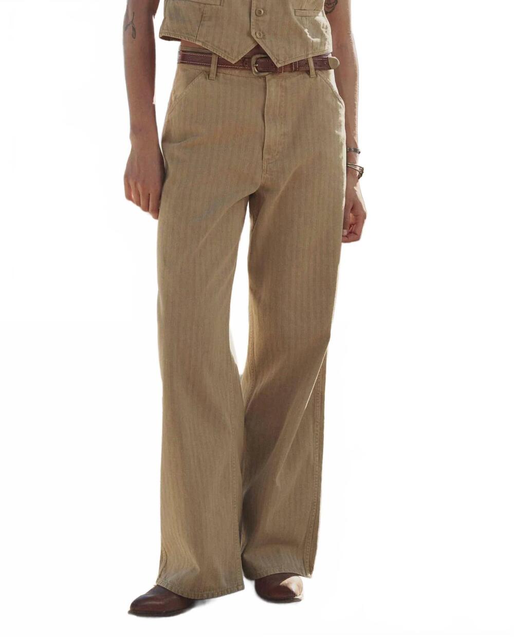 NEW THE GREAT. mill pant in driftwood